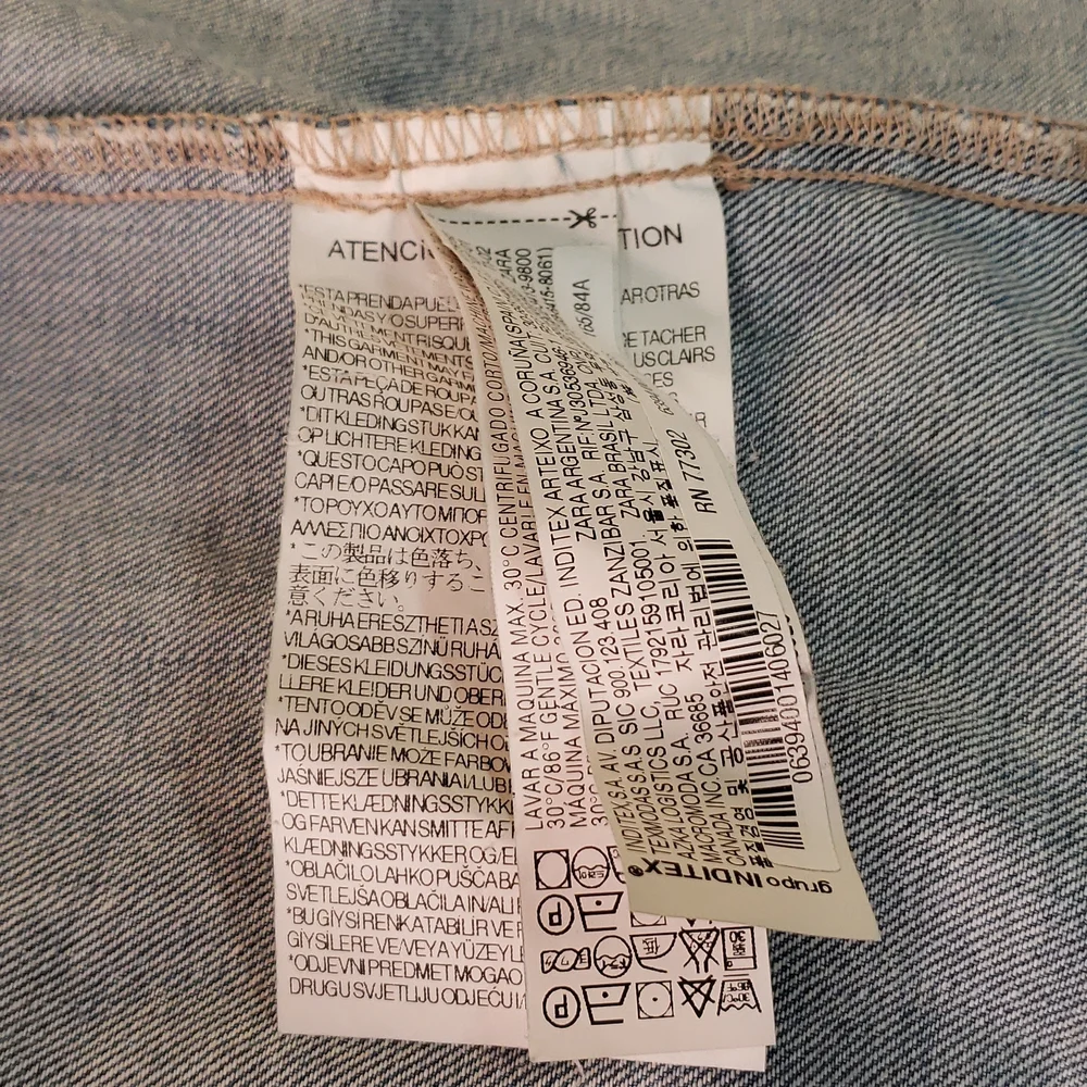Zara size small  denim  Vest. F8 - Picture 7 of 9